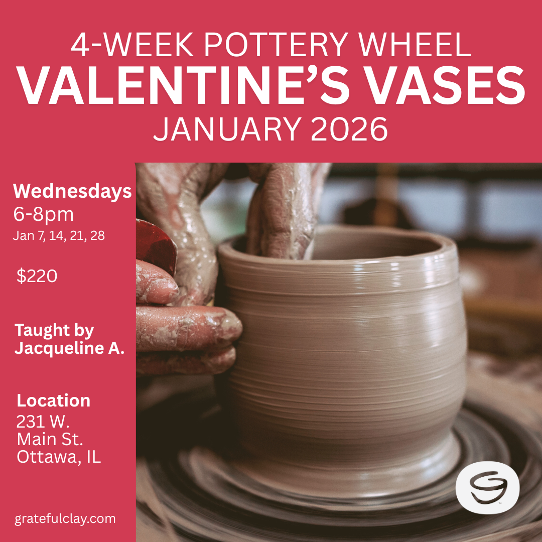 4-Week Pottery Wheel | January 2026 | Wednesdays 6pm-8pm