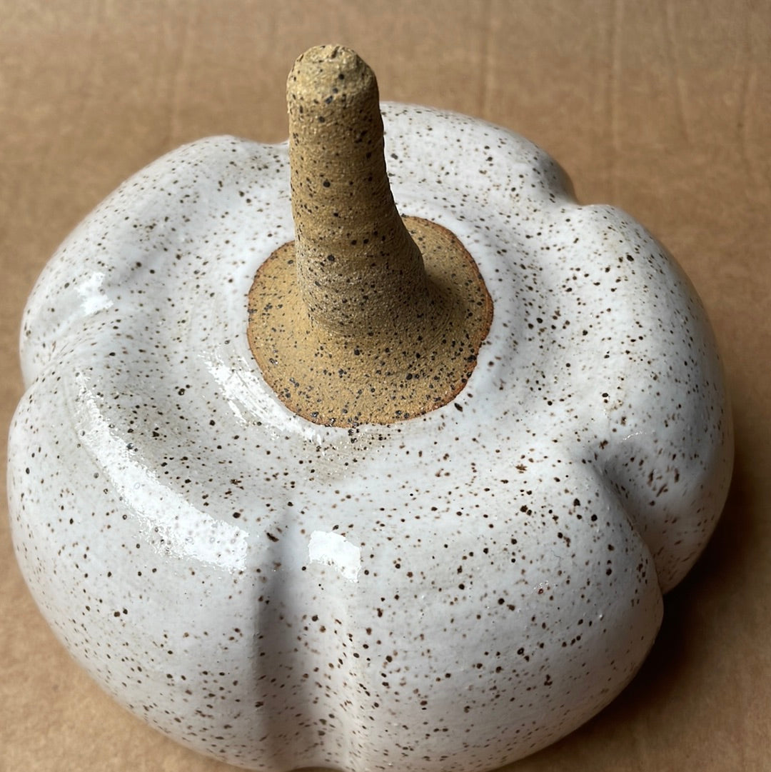 Medium Speckled Stoneware Pumpkin #7