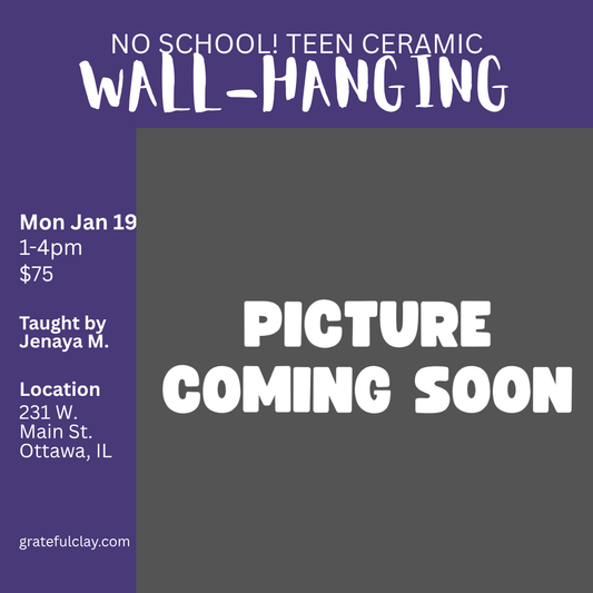 No School! Teen Ceramic Wall-Hanging | Mon Jan 19th 1pm-4pm