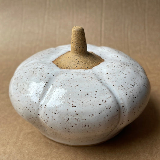 Small Speckled Stoneware Pumpkin #2