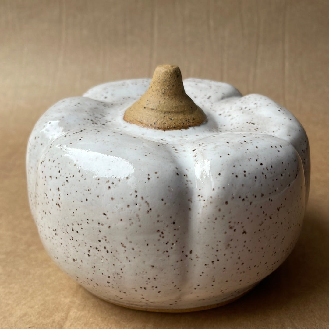 Medium Speckled Stoneware Pumpkin #5