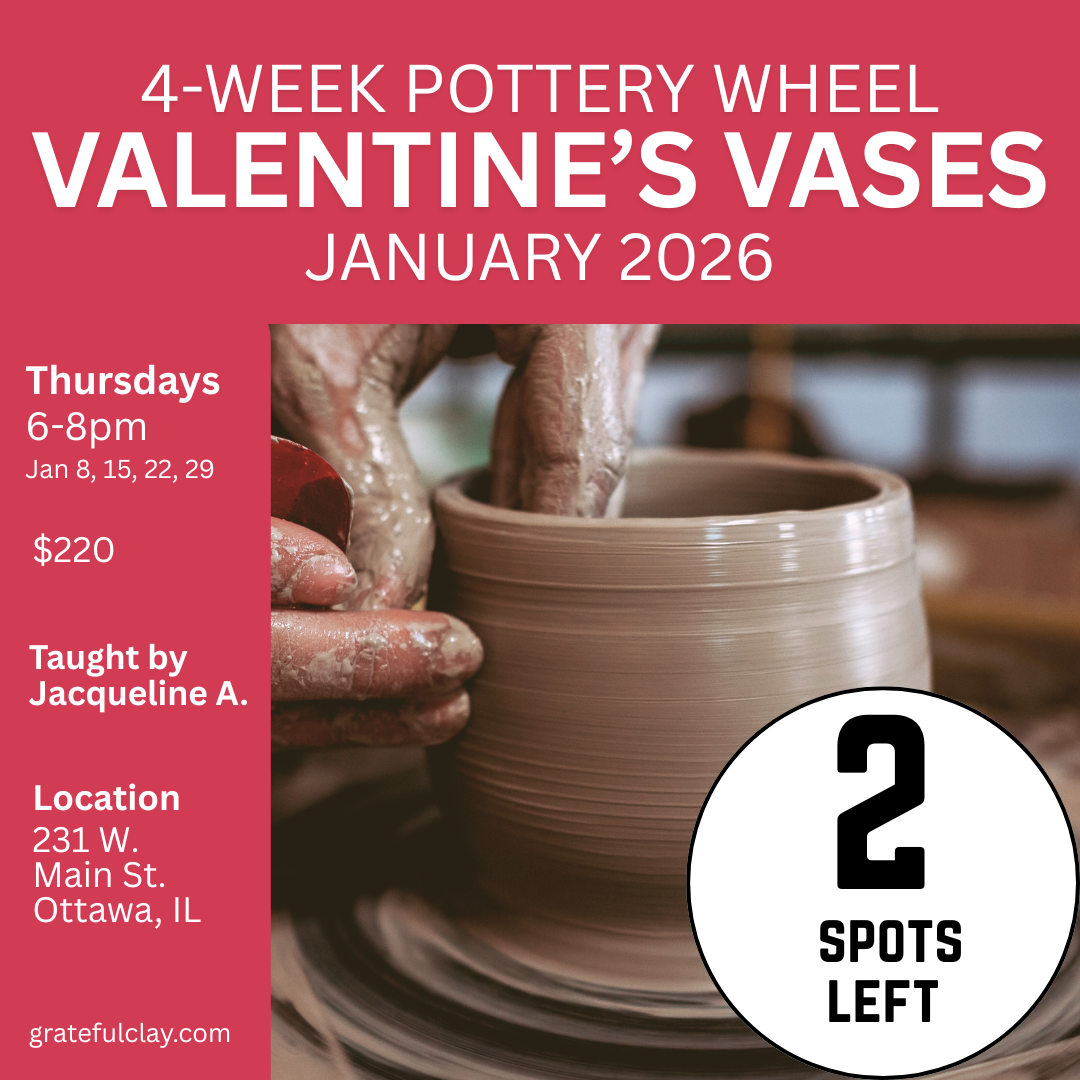 4-Week Pottery Wheel | January 2026 | Thursdays 6pm-8pm