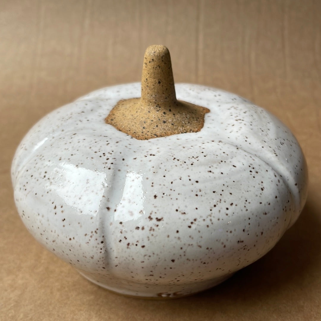 Small Speckled Stoneware Pumpkin #2