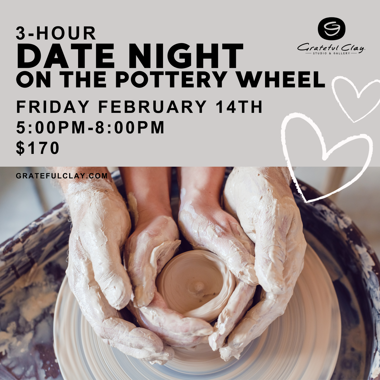 Date Night on the Pottery Wheel | Fri Feb 14th 5pm-8pm