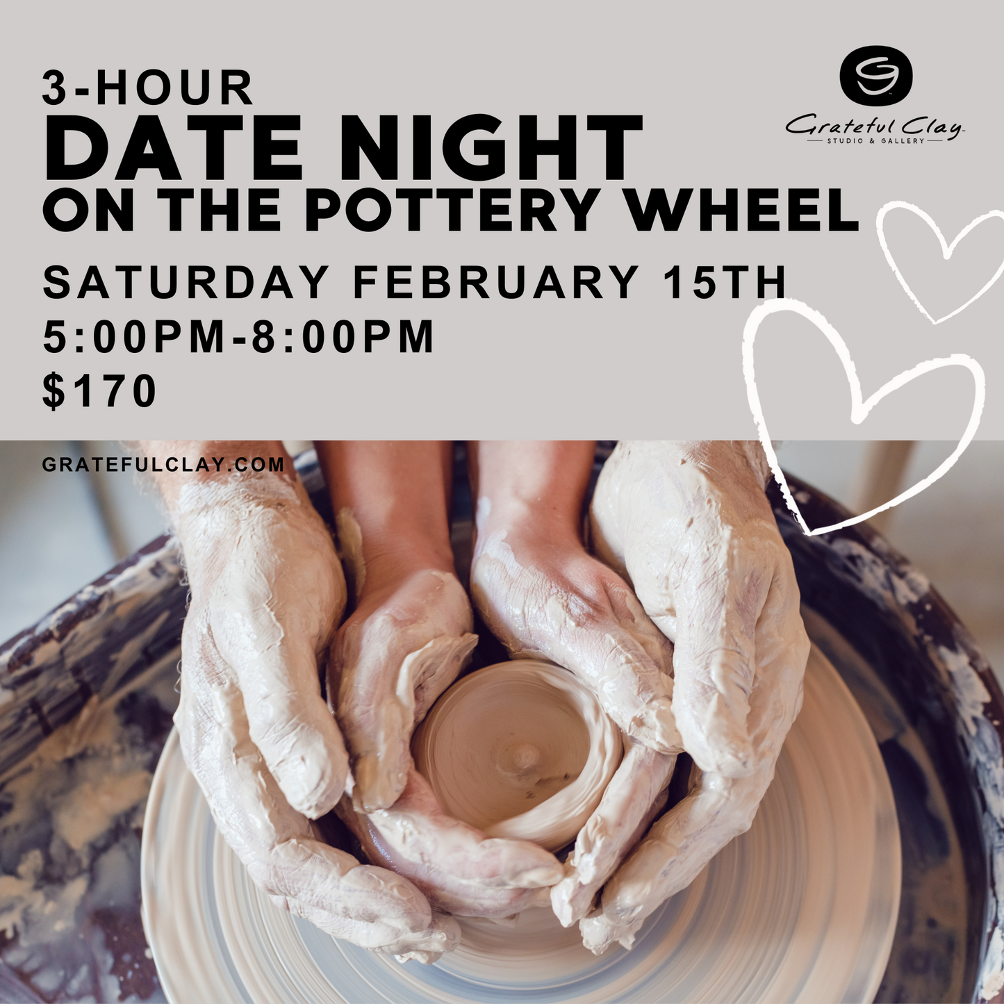 Date Night on the Pottery Wheel | Sat Feb 15th 5pm-8pm