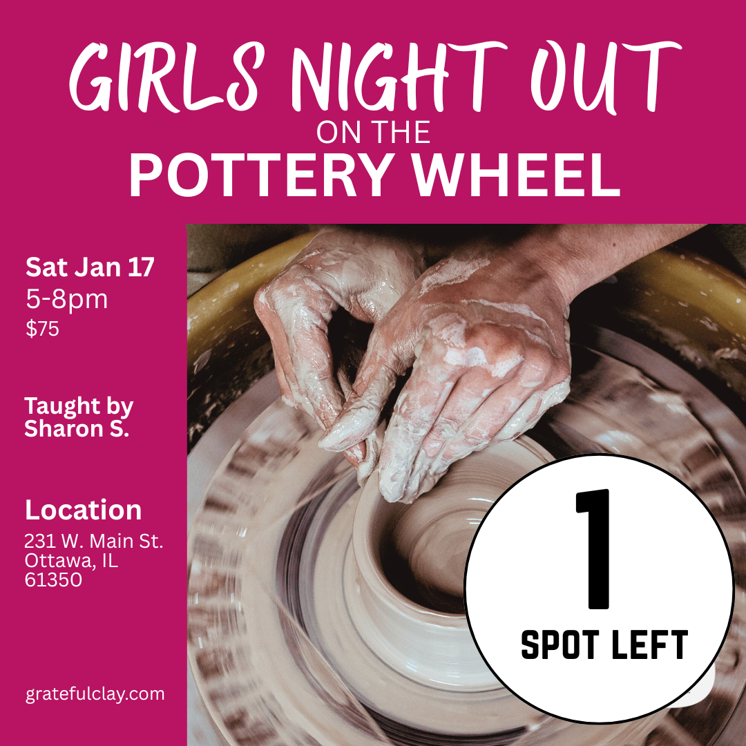 Girls Night Out on the Pottery Wheel | Sat Jan 17th 5pm-8pm