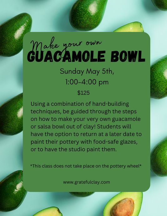 Guacamole Bowl Hand-Building Workshop